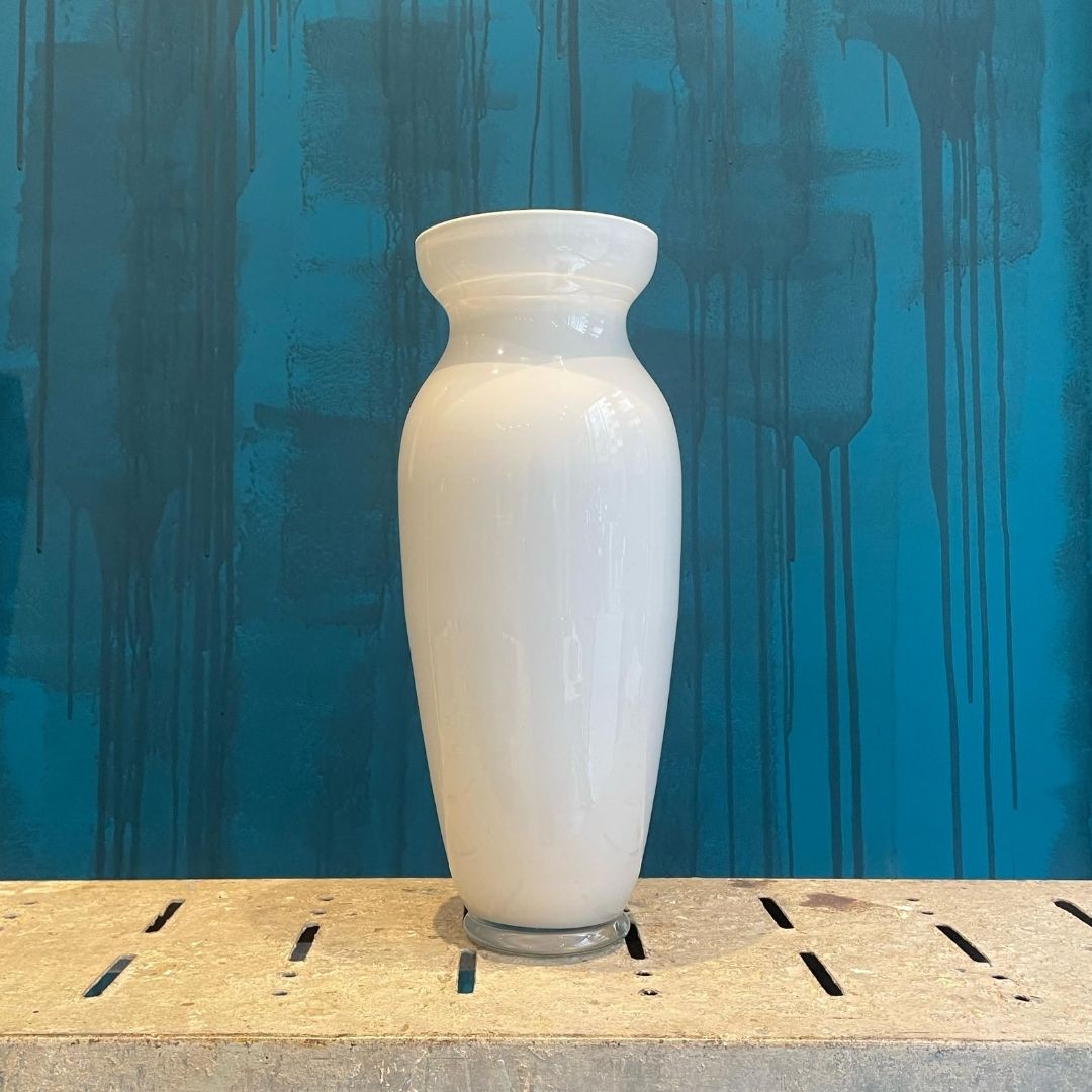 Jarrón Opalina Blanco