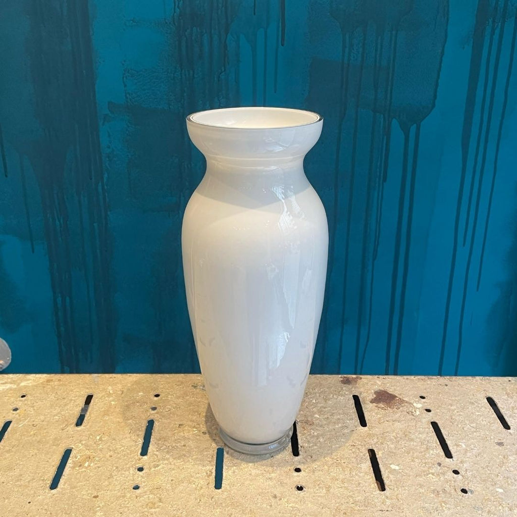 Jarrón Opalina Blanco