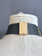 Collar Nudo Corto Negro/Negro