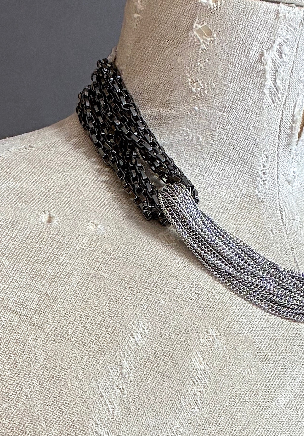 Collar Nudo Corto Steel/Plateado