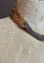 Collar Nudo Corto Dorado/Plateado