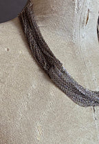 Collar Nudo Corto Plateado/Plateado