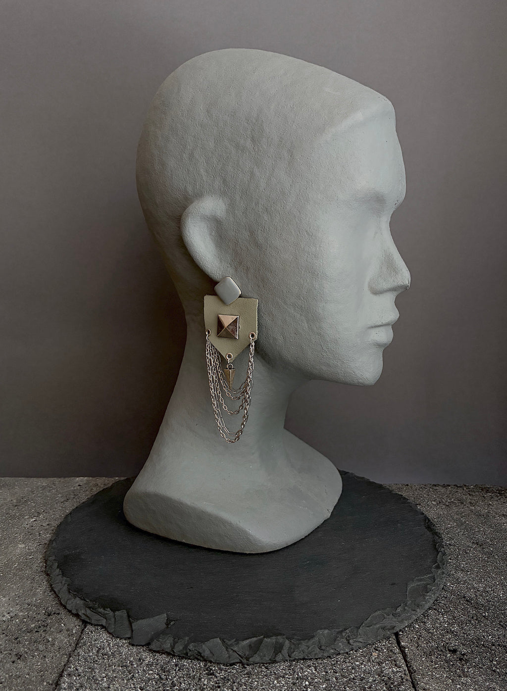 Pendientes piel Verde Agua.