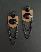 Pendientes piel Camel