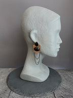 Pendientes piel Camel