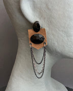 Pendientes piel Camel