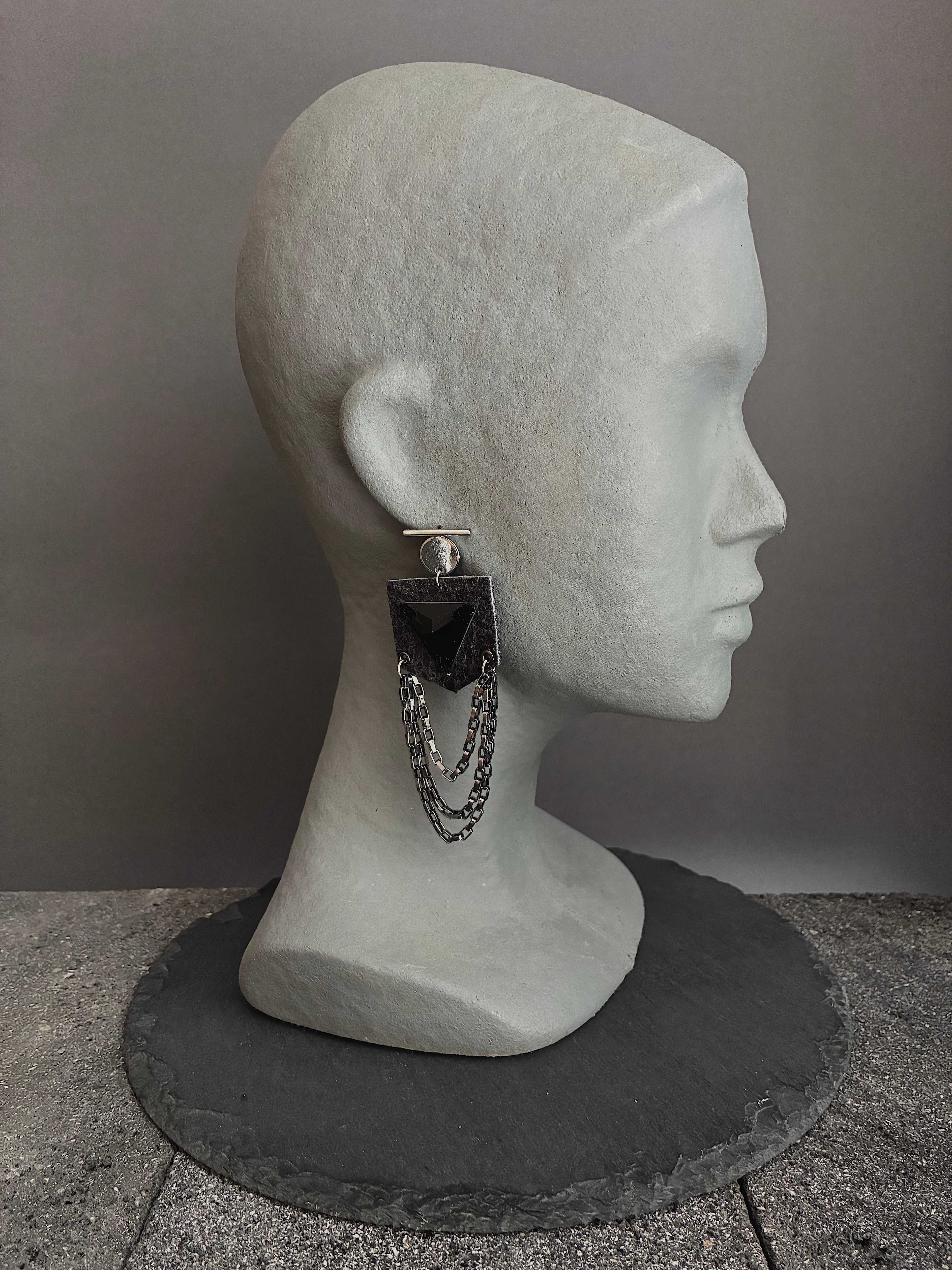 Pendientes piel Negros