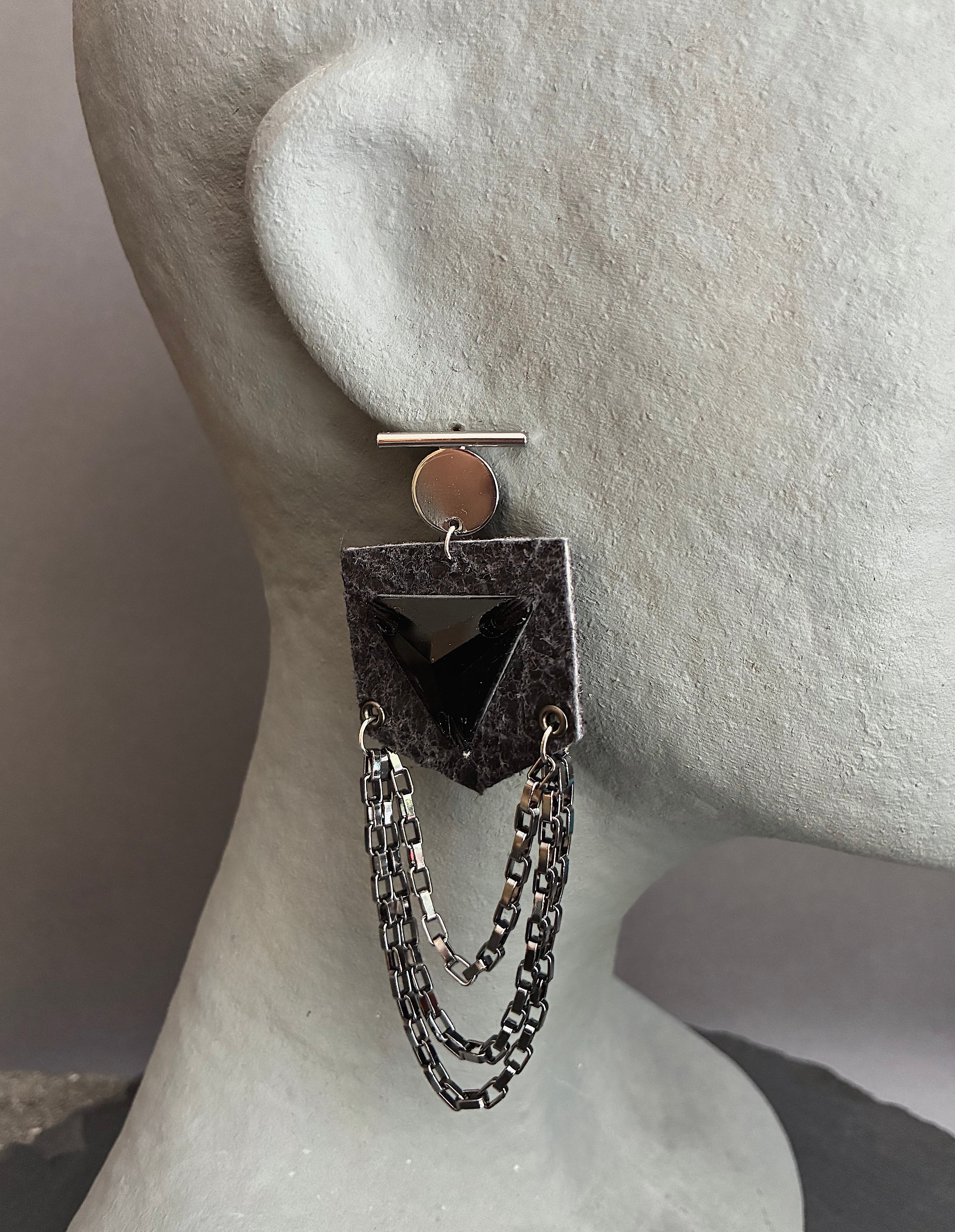 Pendientes piel Negros