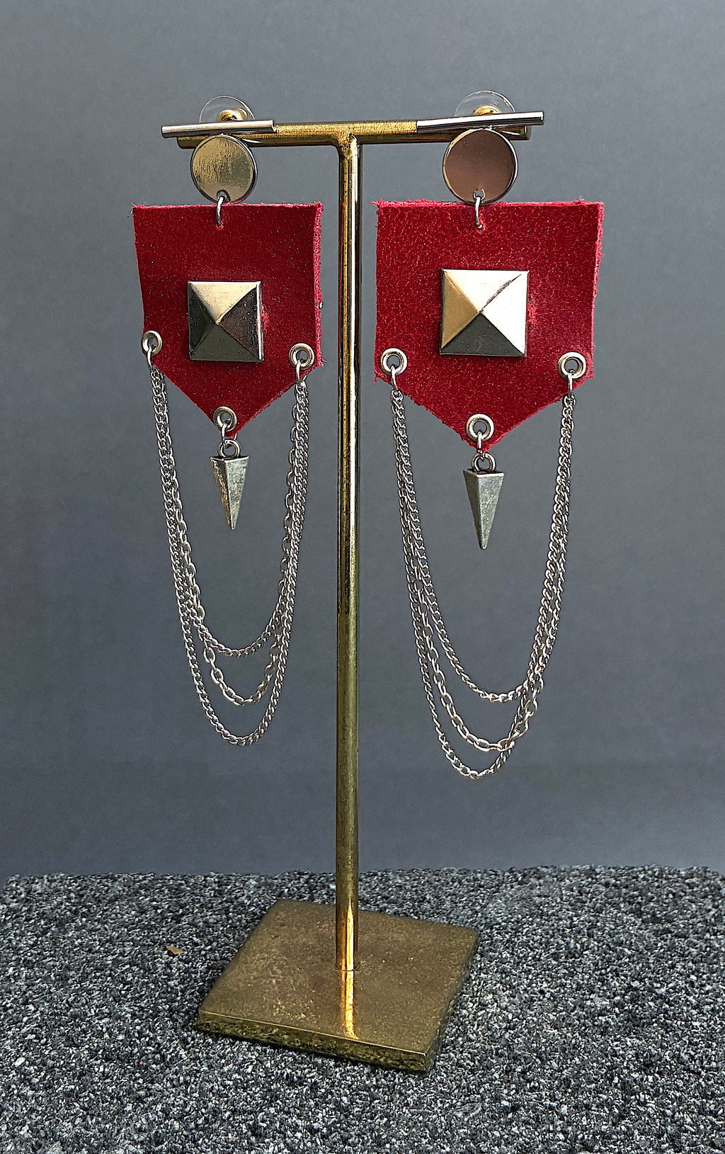 Pendientes piel Rojos