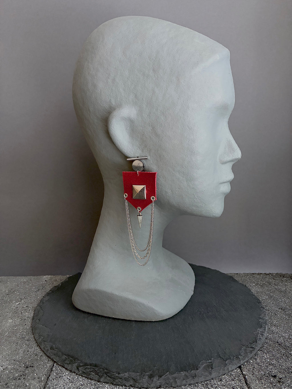 Pendientes piel Rojos