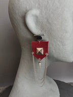 Pendientes piel Rojos