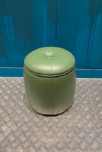 Puf Vintage Piel Verde