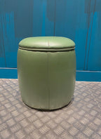 Puf Vintage Piel Verde