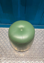 Puf Vintage Piel Verde