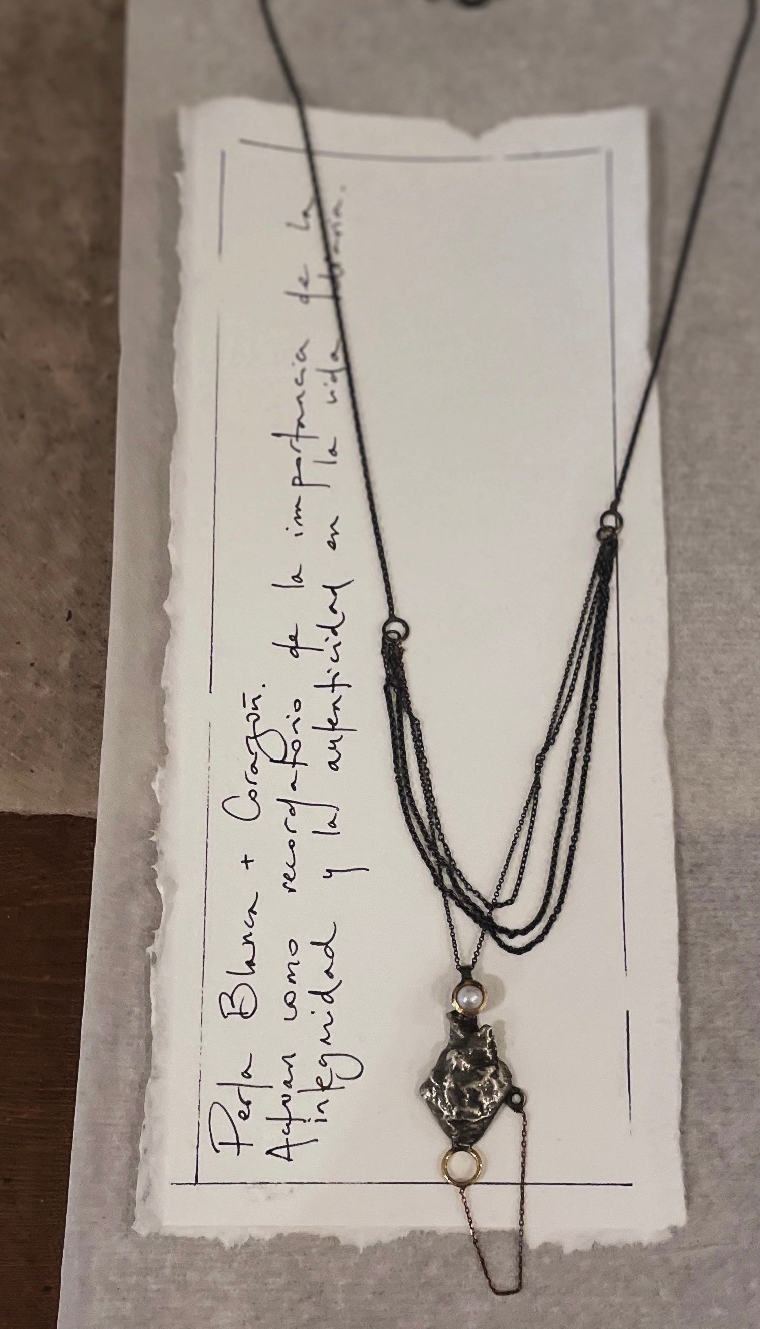 -Corazón de Perla- Amuleto