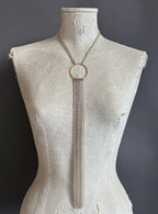 Collar Y Cascada Large/Plateado reflejos Dorados