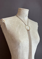 Collar Y Cascada Large/Plateado reflejos Dorados