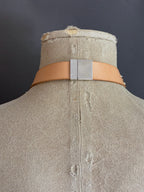 Collar Nudo Largo Plateado/Latón envejecido