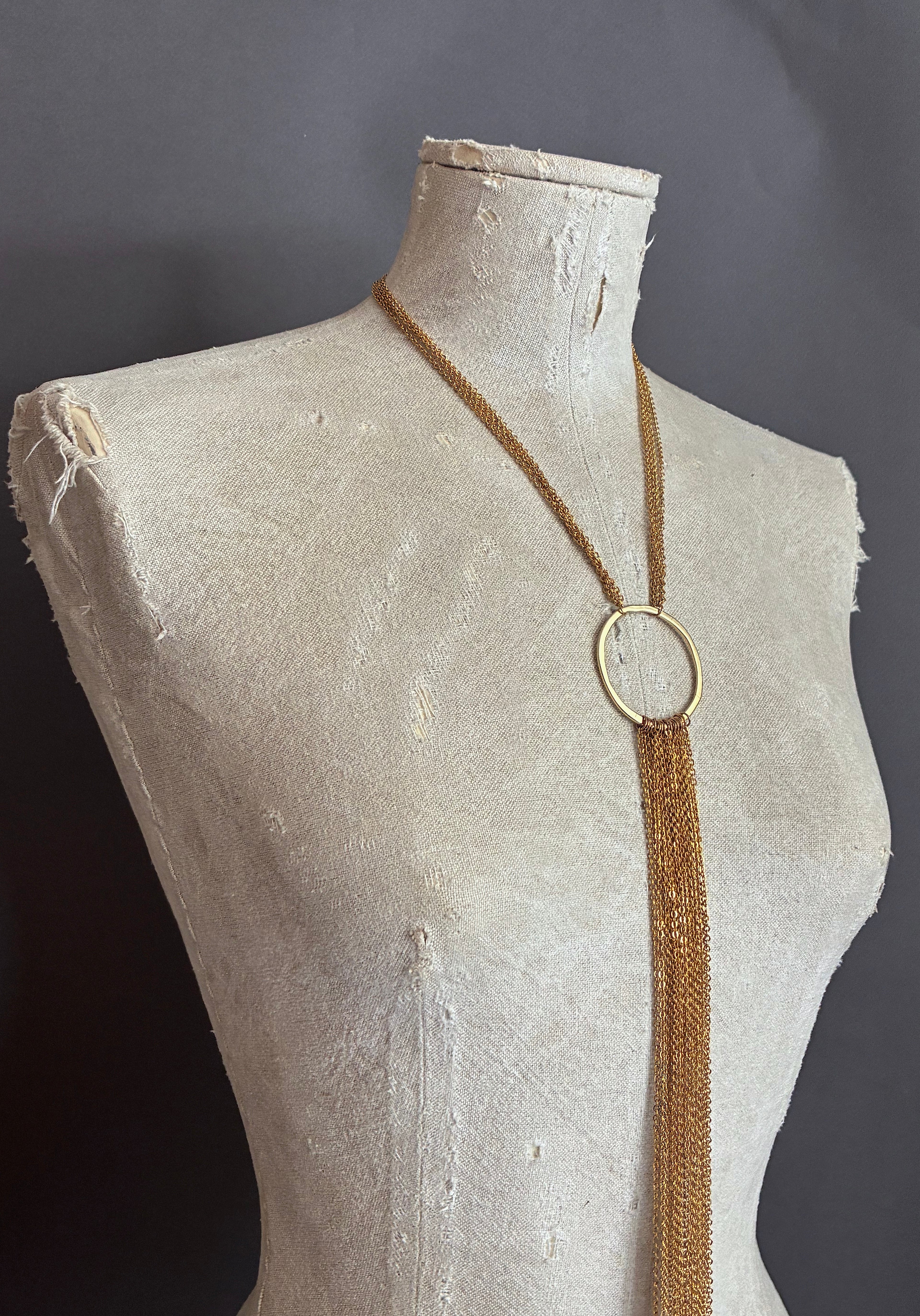 Collar Y Cascada Large/Dorado