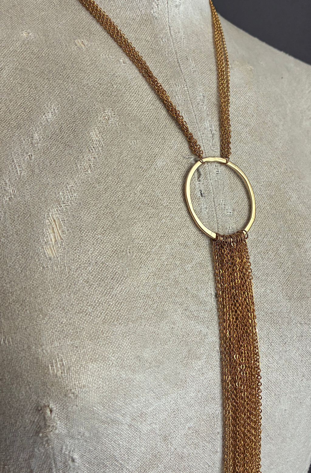 Collar Y Cascada Large/Dorado