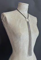 Collar Y Cascada Medium Negro/Plateado