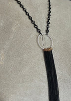 Collar Y Cascada Medium Negro/Negro