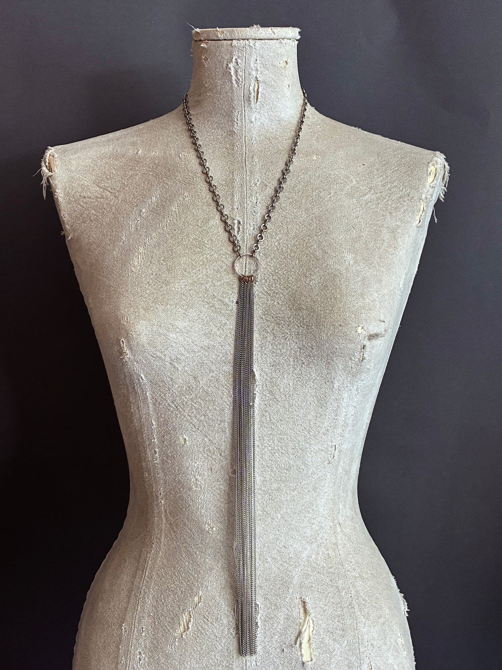 Collar Y Cascada Small Plateado/Plateado