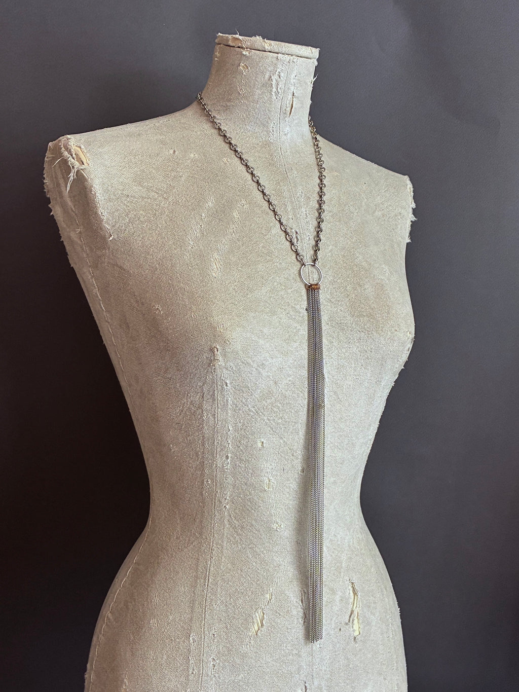 Collar Y Cascada Small Plateado/Plateado