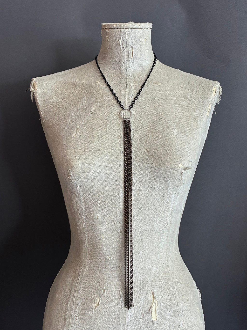 Collar Y Cascada Small Negro/Negro