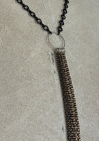 Collar Y Cascada Small Negro/Negro