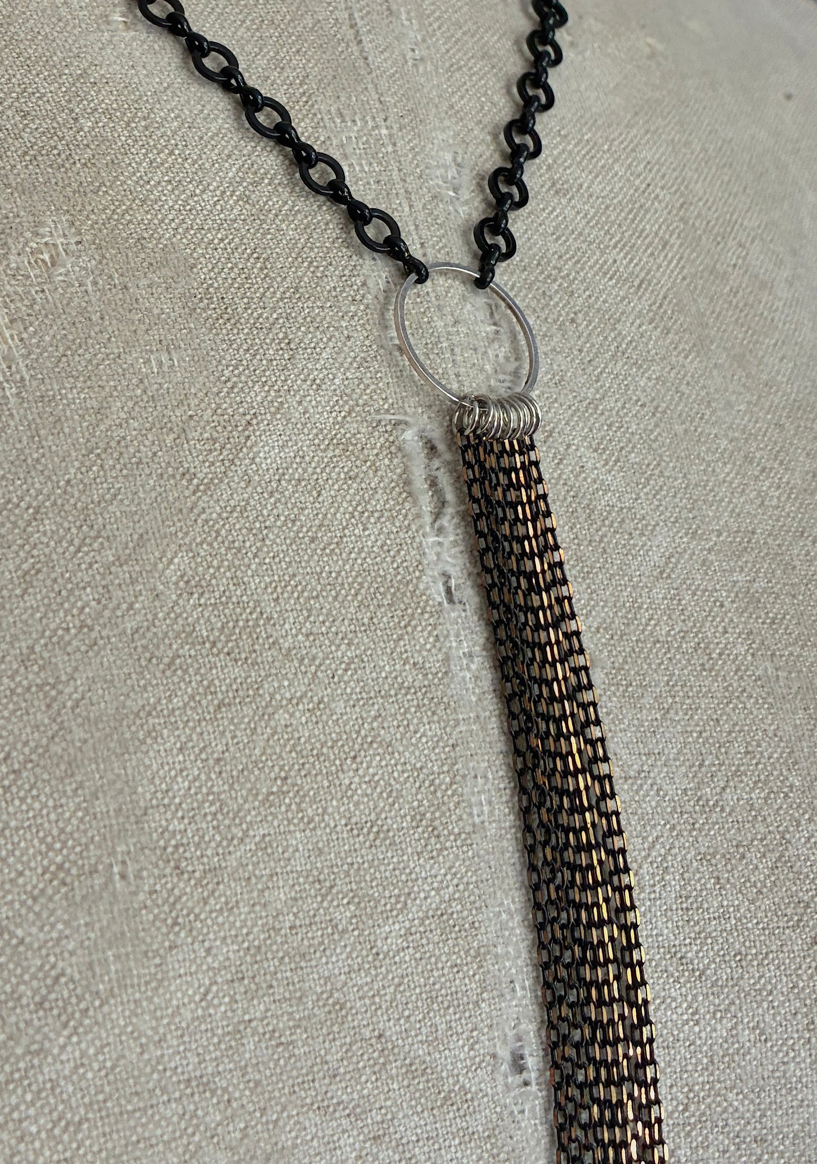 Collar Y Cascada Small Negro/Negro