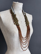 Collar Largo Escamas Cobre