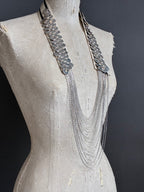 Collar Largo Escamas con cadenas