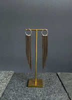 Pendientes Alas L Plateados/latón envejecido.