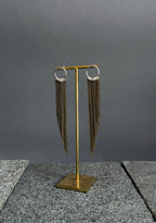 Pendientes Alas L Plateados/latón envejecido.