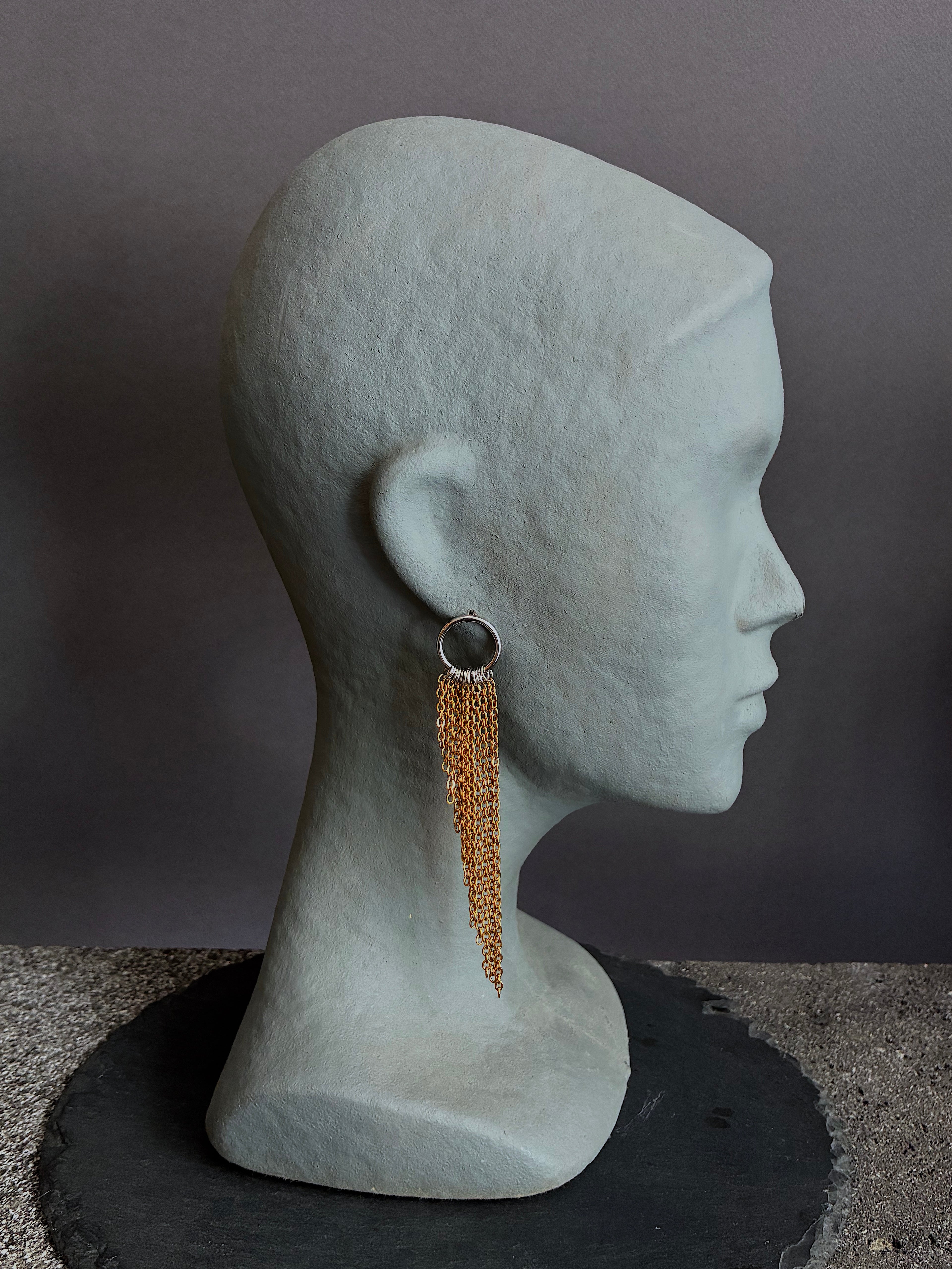 Pendientes Alas L plateados/dorado