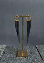 Pendientes Alas L dorados/negro