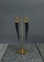 Pendientes Alas L dorados/negro