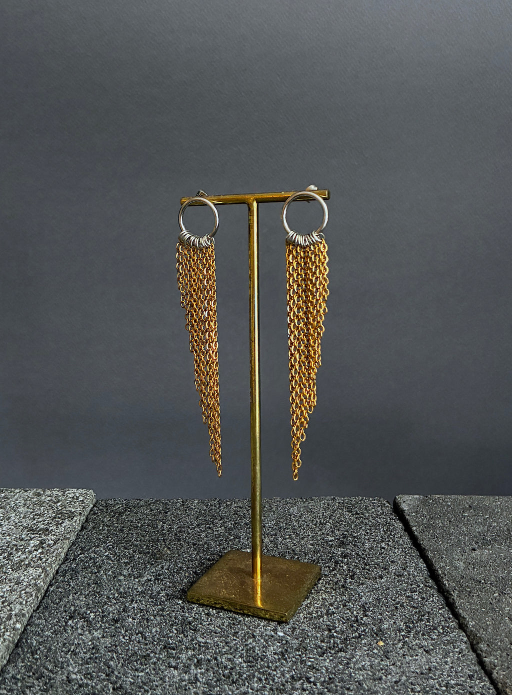 Pendientes Alas L plateados/dorado