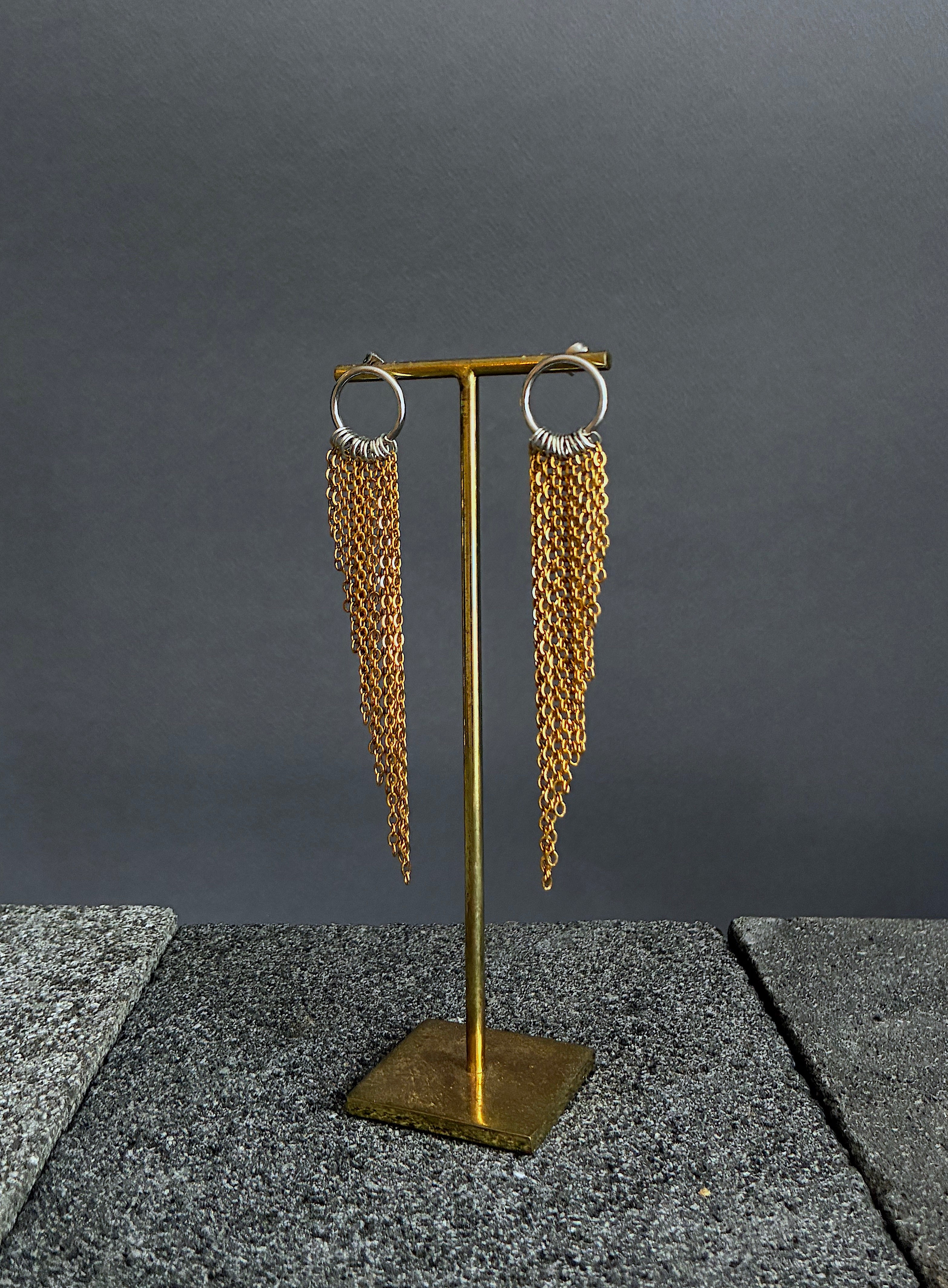 Pendientes Alas L plateados/dorado