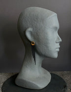 Pendientes Alas M dorados/negro