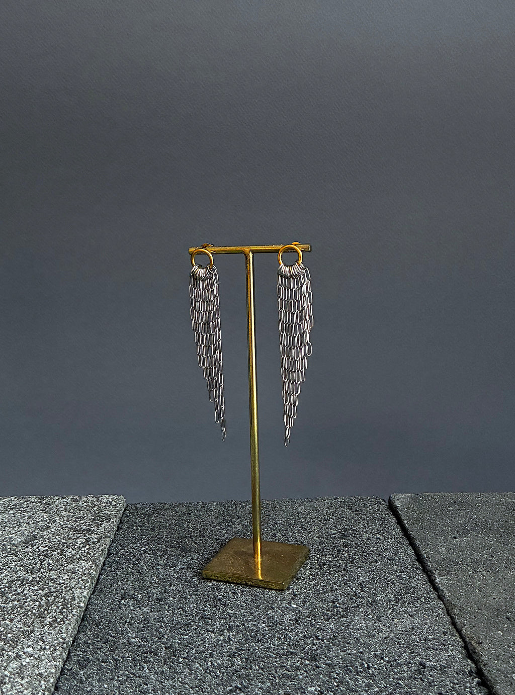 Pendientes Alas M dorado/plateado