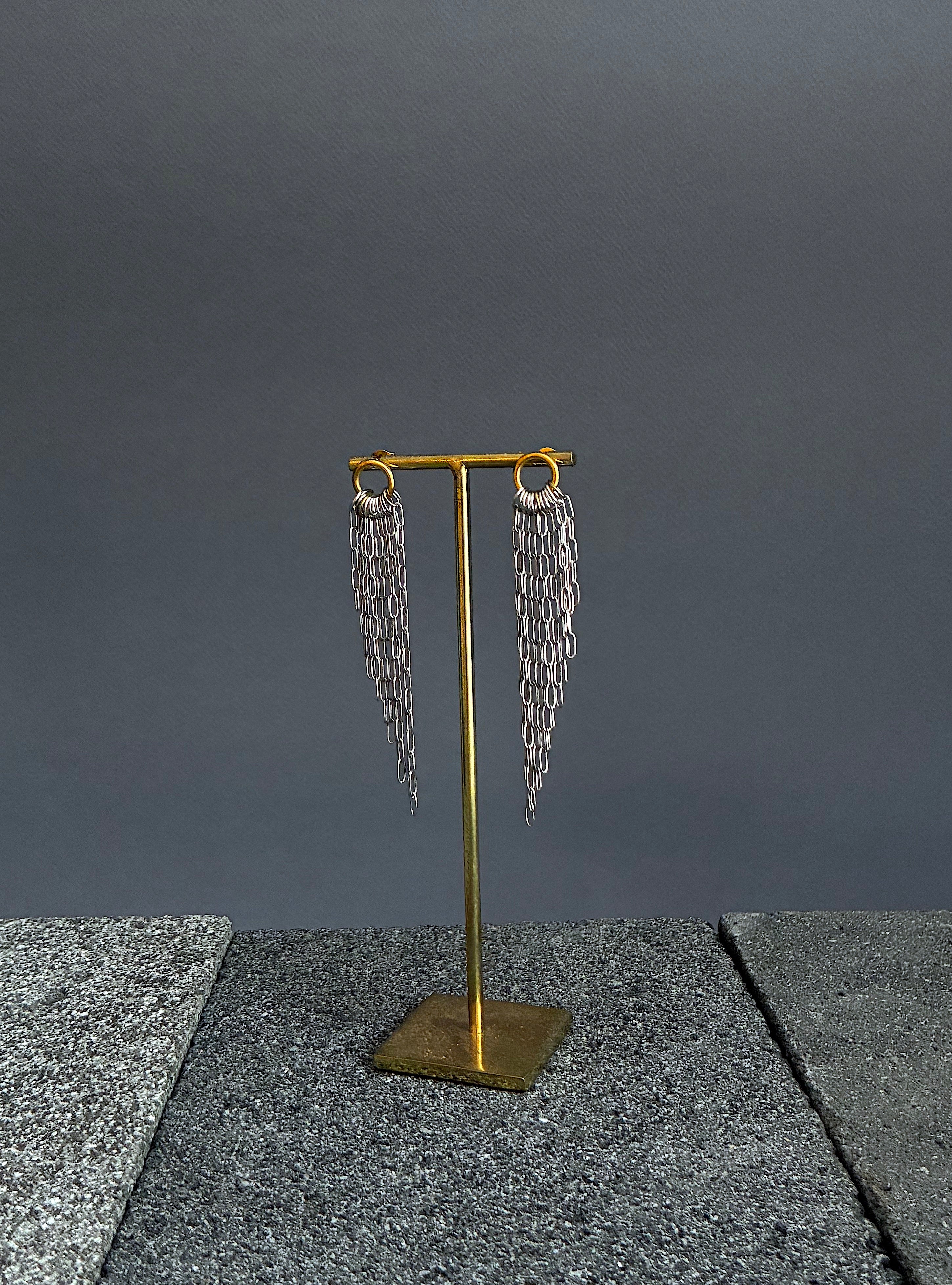 Pendientes Alas M dorado/plateado