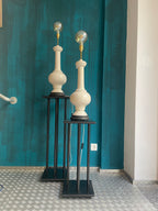 Lámpara de cerámica craquelada - diseño clásico vintage.